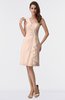 ColsBM Harmony Peach Puree Cute Sheath One Shoulder Sleeveless Knee Length Little Black Dresses