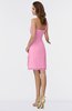 ColsBM Harmony Pink Cute Sheath One Shoulder Sleeveless Knee Length Little Black Dresses