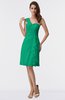 ColsBM Harmony Sea Green Cute Sheath One Shoulder Sleeveless Knee Length Little Black Dresses