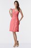 ColsBM Harmony Shell Pink Cute Sheath One Shoulder Sleeveless Knee Length Little Black Dresses