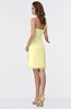 ColsBM Harmony Wax Yellow Cute Sheath One Shoulder Sleeveless Knee Length Little Black Dresses