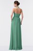 ColsBM Allie Beryl Green Modest A-line Backless Floor Length Pleated Bridesmaid Dresses