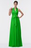 ColsBM Allie Classic Green Modest A-line Backless Floor Length Pleated Bridesmaid Dresses