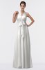 ColsBM Allie Cloud White Modest A-line Backless Floor Length Pleated Bridesmaid Dresses