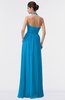 ColsBM Allie Cornflower Blue Modest A-line Backless Floor Length Pleated Bridesmaid Dresses