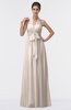 ColsBM Allie Cream Pink Modest A-line Backless Floor Length Pleated Bridesmaid Dresses