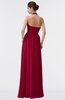 ColsBM Allie Dark Red Modest A-line Backless Floor Length Pleated Bridesmaid Dresses