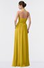 ColsBM Allie Lemon Curry Modest A-line Backless Floor Length Pleated Bridesmaid Dresses