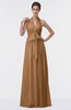 ColsBM Allie Light Brown Modest A-line Backless Floor Length Pleated Bridesmaid Dresses