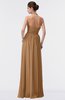 ColsBM Allie Light Brown Modest A-line Backless Floor Length Pleated Bridesmaid Dresses