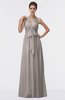 ColsBM Allie Mushroom Modest A-line Backless Floor Length Pleated Bridesmaid Dresses
