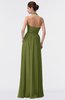 ColsBM Allie Olive Green Modest A-line Backless Floor Length Pleated Bridesmaid Dresses