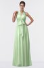 ColsBM Allie Pale Green Modest A-line Backless Floor Length Pleated Bridesmaid Dresses