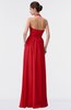 ColsBM Allie Red Modest A-line Backless Floor Length Pleated Bridesmaid Dresses