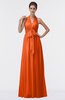 ColsBM Allie Tangerine Modest A-line Backless Floor Length Pleated Bridesmaid Dresses
