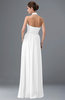 ColsBM Allie White Modest A-line Backless Floor Length Pleated Bridesmaid Dresses