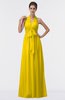 ColsBM Allie Yellow Modest A-line Backless Floor Length Pleated Bridesmaid Dresses