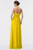 ColsBM Allie Yellow Modest A-line Backless Floor Length Pleated Bridesmaid Dresses