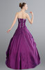 ColsBM April Wood Violet Princess Beach Ball Gown Sleeveless Backless Taffeta Floor Length Bridal Gowns