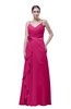 ColsBM Shirley Beetroot Purple Elegant A-line Spaghetti Sleeveless Flower Prom Dresses