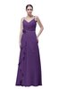 ColsBM Shirley Dark Purple Elegant A-line Spaghetti Sleeveless Flower Prom Dresses