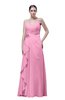 ColsBM Shirley Pink Elegant A-line Spaghetti Sleeveless Flower Prom Dresses