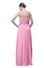 ColsBM Shirley Pink Elegant A-line Spaghetti Sleeveless Flower Prom Dresses
