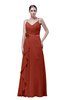 ColsBM Shirley Rust Elegant A-line Spaghetti Sleeveless Flower Prom Dresses
