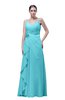ColsBM Shirley Turquoise Elegant A-line Spaghetti Sleeveless Flower Prom Dresses