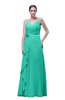 ColsBM Shirley Viridian Green Elegant A-line Spaghetti Sleeveless Flower Prom Dresses