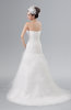 ColsBM Catalina White Classic Church Strapless Sleeveless Zipper Chapel Train Tiered Bridal Gowns