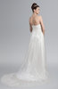 ColsBM Leia Cream Modern Garden Strapless Zip up Lace Chapel Train Plus Size Bridal Gowns