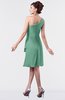 ColsBM Mallory Beryl Green Cute One Shoulder Zipper Knee Length Rhinestone Plus Size Bridesmaid Dresses