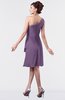 ColsBM Mallory Chinese Violet Cute One Shoulder Zipper Knee Length Rhinestone Plus Size Bridesmaid Dresses