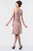 ColsBM Mallory Nectar Pink Cute One Shoulder Zipper Knee Length Rhinestone Plus Size Bridesmaid Dresses