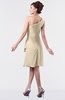 ColsBM Mallory Novelle Peach Cute One Shoulder Zipper Knee Length Rhinestone Plus Size Bridesmaid Dresses