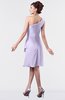ColsBM Mallory Pastel Lilac Cute One Shoulder Zipper Knee Length Rhinestone Plus Size Bridesmaid Dresses