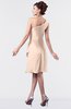ColsBM Mallory Peach Puree Cute One Shoulder Zipper Knee Length Rhinestone Plus Size Bridesmaid Dresses