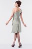 ColsBM Mallory Platinum Cute One Shoulder Zipper Knee Length Rhinestone Plus Size Bridesmaid Dresses