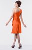ColsBM Mallory Tangerine Cute One Shoulder Zipper Knee Length Rhinestone Plus Size Bridesmaid Dresses