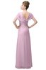 ColsBM Luna Baby Pink Casual A-line Square Short Sleeve Floor Length Plus Size Bridesmaid Dresses