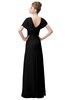 ColsBM Luna Black Casual A-line Square Short Sleeve Floor Length Plus Size Bridesmaid Dresses