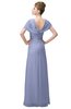 ColsBM Luna Blue Heron Casual A-line Square Short Sleeve Floor Length Plus Size Bridesmaid Dresses