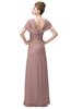 ColsBM Luna Blush Pink Casual A-line Square Short Sleeve Floor Length Plus Size Bridesmaid Dresses