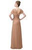 ColsBM Luna Burnt Orange Casual A-line Square Short Sleeve Floor Length Plus Size Bridesmaid Dresses