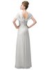 ColsBM Luna Cloud White Casual A-line Square Short Sleeve Floor Length Plus Size Bridesmaid Dresses