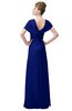 ColsBM Luna Electric Blue Casual A-line Square Short Sleeve Floor Length Plus Size Bridesmaid Dresses
