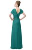 ColsBM Luna Emerald Green Casual A-line Square Short Sleeve Floor Length Plus Size Bridesmaid Dresses