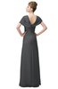 ColsBM Luna Grey Casual A-line Square Short Sleeve Floor Length Plus Size Bridesmaid Dresses