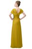 ColsBM Luna Lemon Curry Casual A-line Square Short Sleeve Floor Length Plus Size Bridesmaid Dresses